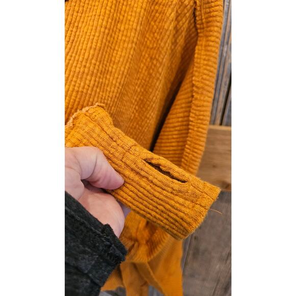 Free people S slouchy raglan oversized cowl neck sweater top EUC fall orange - Picture 5 of 9